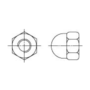 Гайка колпачковая, класс точности А ГОСТ 11860-85 - фото - 2